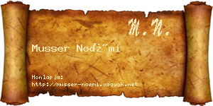 Musser Noémi névjegykártya